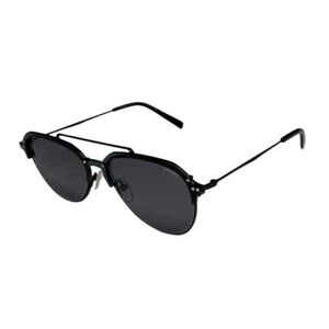 Black Aviator Light Framed Sunglasses With Case